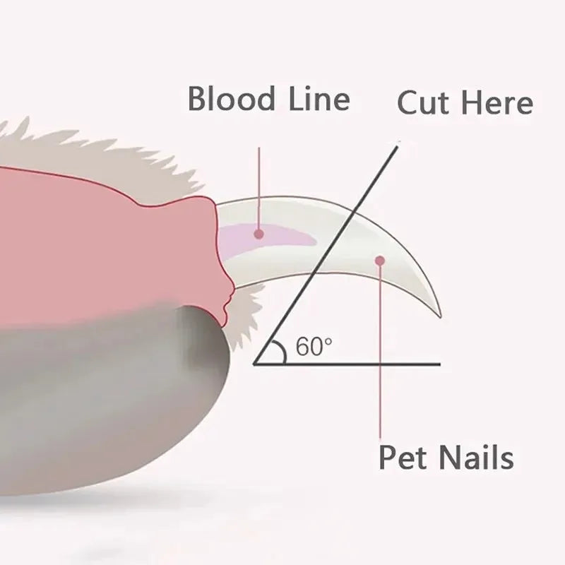 LED illuminated pet nail clippers for cats and dogs showing quick-light technology and non-slip handles