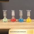 7cm coloured glass trumpet pipe for smoking accessories in geometric design