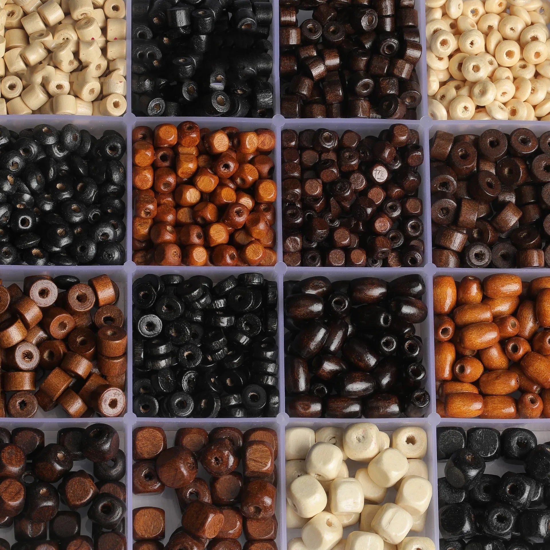 Mixed colour 673 solid wood scattered beads for DIY vintage jewellery making