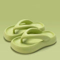 Solid colour thick-soled EVA flip-flops with decorative bow in available colours