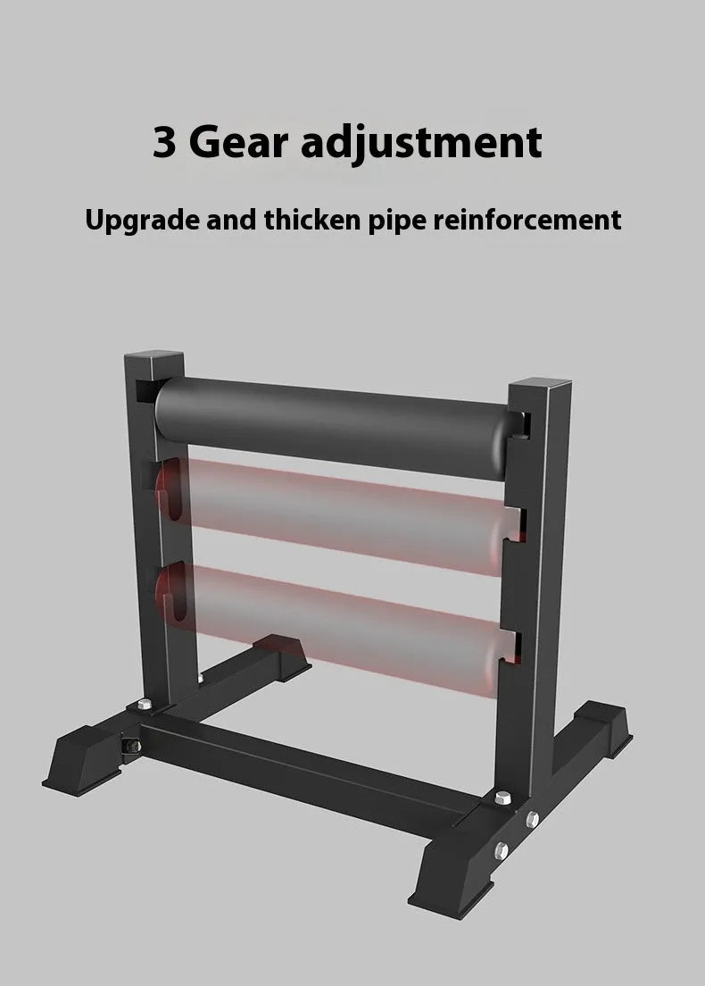 Black steel leg press training bar equipment for split squat exercises