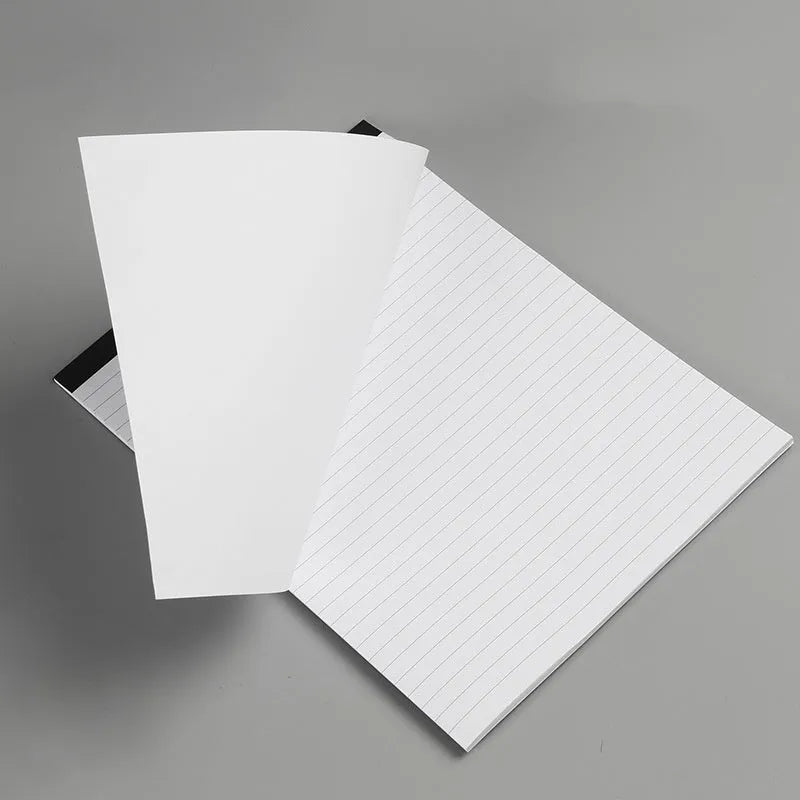 A4 tearable notebook with grid-lined paper and wireless adhesive binding