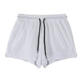 Men's black and white quick-dry nylon shorts for summer sports.