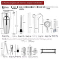 23-piece European style cocktail set with stainless steel and acrylic bar tools