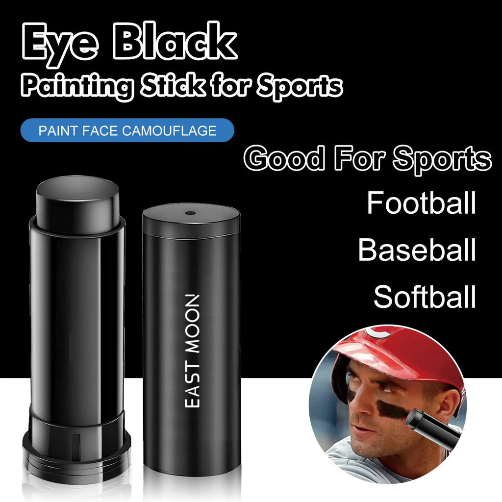 Sports eye black paint stick in 8.6cm packaging with 15g sweat-proof formula