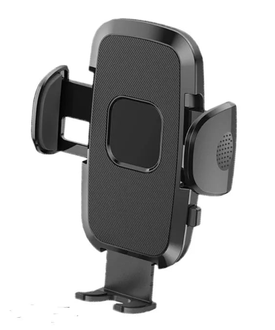 Car mobile phone holder with suction cup mount in multiple style options on a car dashboard