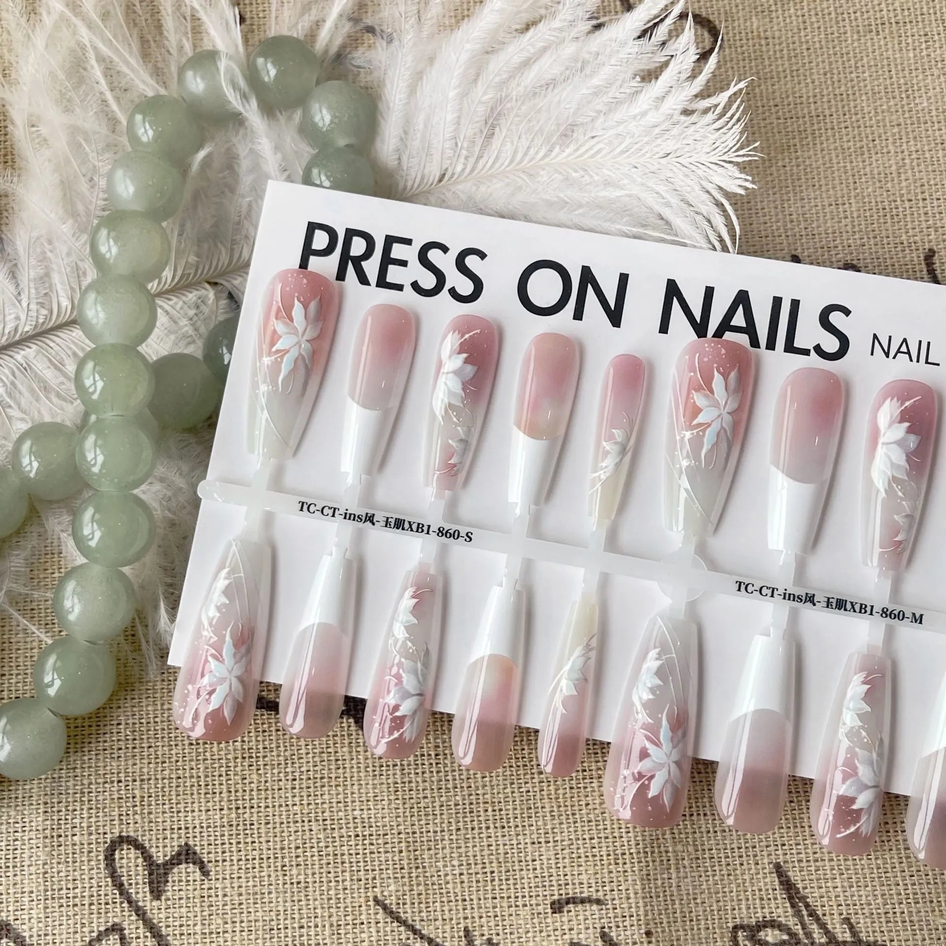 Sweet cool ancient style nail stickers set of 40 pieces with retro national-style prefabricated armour design for ladies