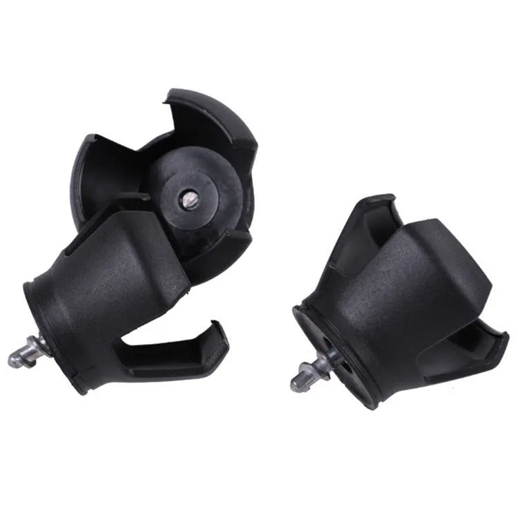 Black golf ball picker device with putter-style seat and clip mechanism for retrieving balls