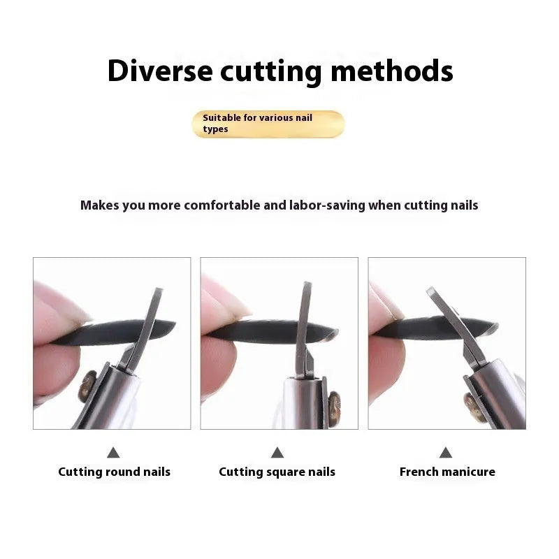 French U-shaped nail art scissors with stainless steel construction showing three colour options