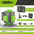 Green 16-line laser level with 360° emission angle on measurement surface