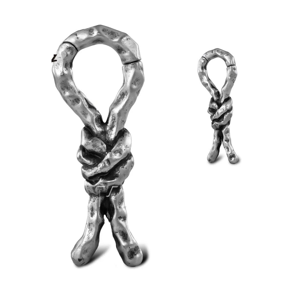 Creative Bends and Hitches 4mm copper piercing earrings with retro oiled finish for cartilage.