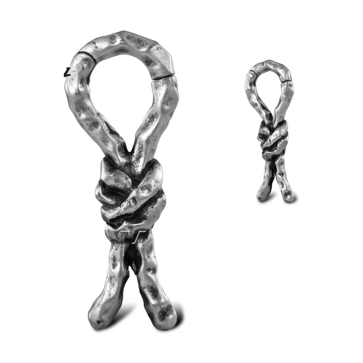 Creative Bends and Hitches 4mm copper piercing earrings with retro oiled finish for cartilage.