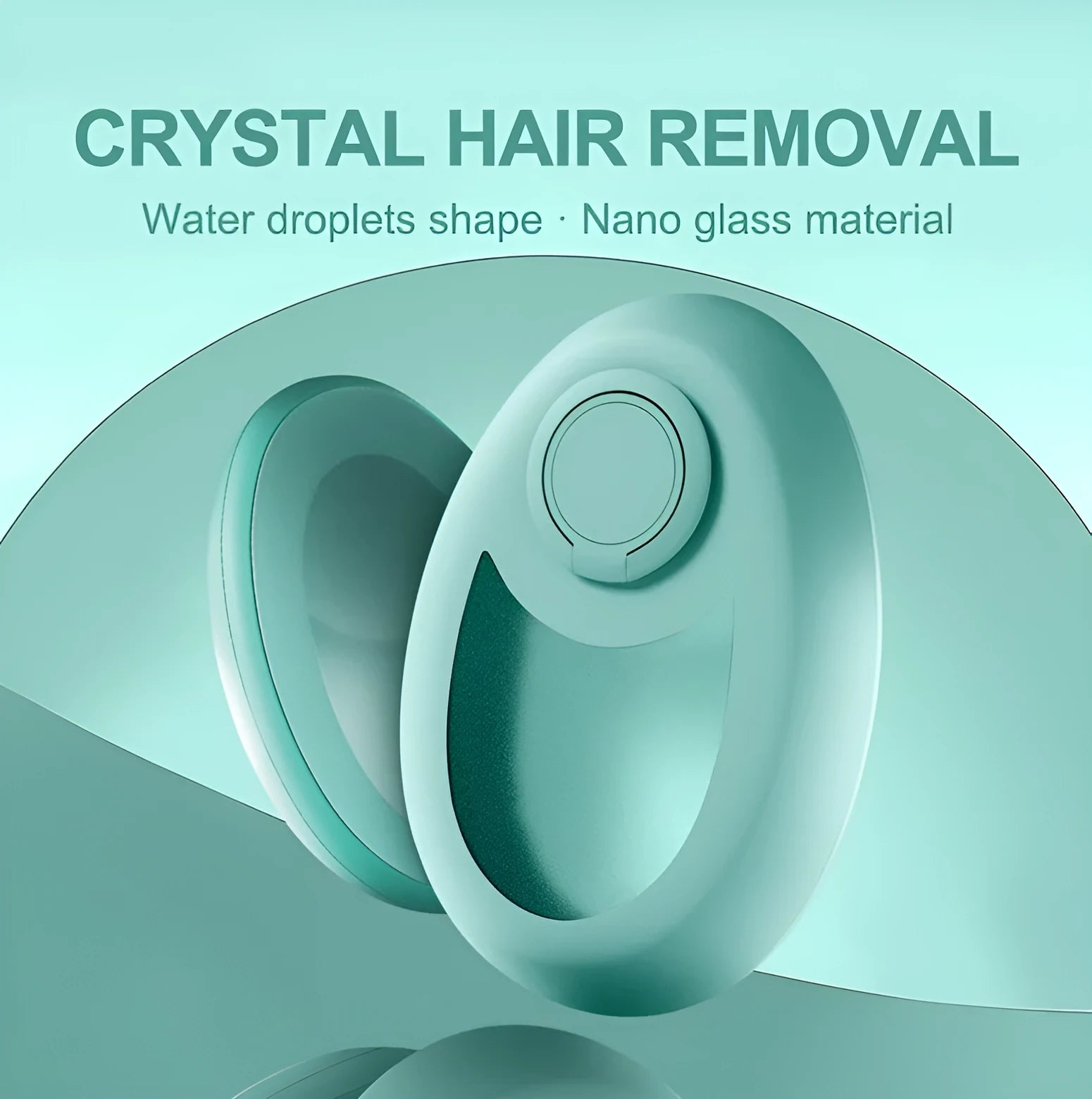 CJEER upgraded crystal hair removal eraser device in green, purple, or black with metal finger ring.
