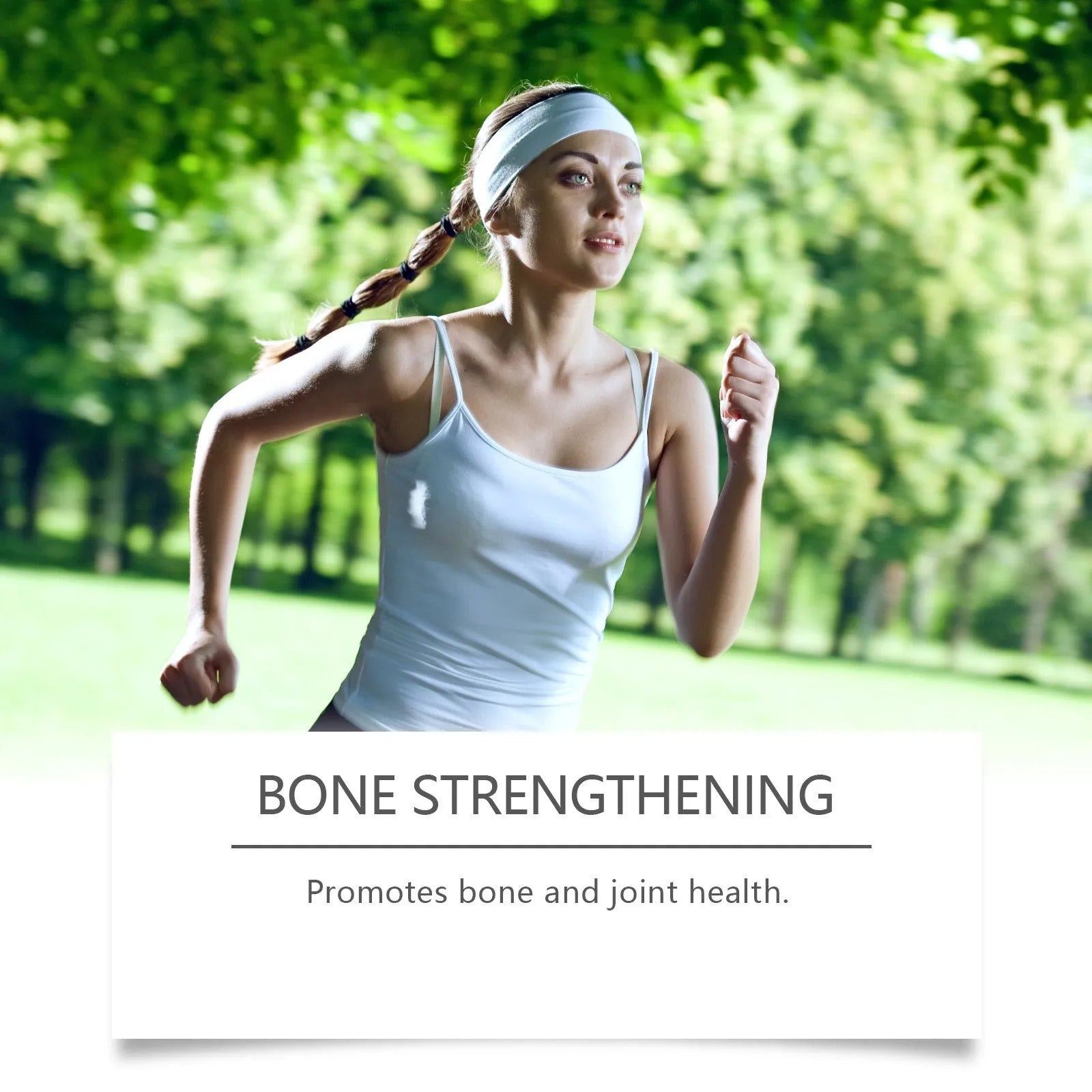 Bottle of 60 collagen and multivitamin capsules with marine collagen, vitamin C, D3, K2 and calcium.