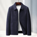 Men's slim fit lapel casual coat in polyvinyl alcohol fiber available in four colours