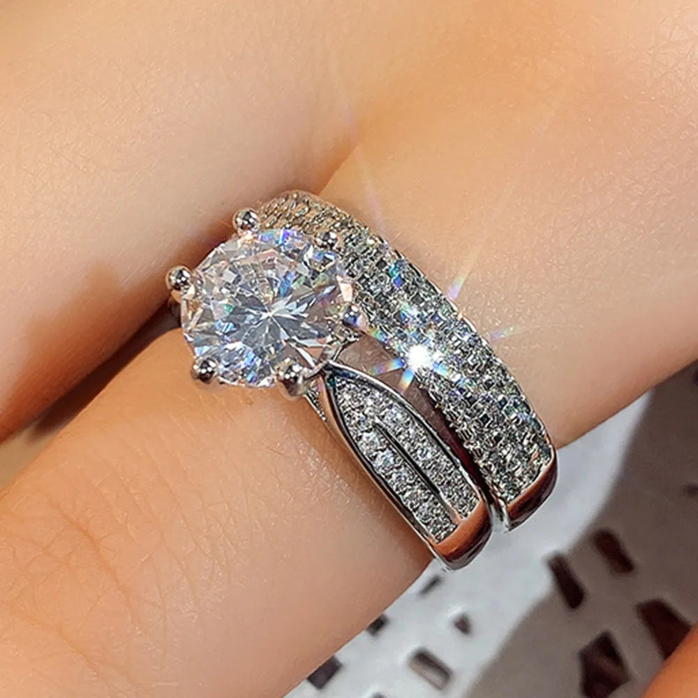 White gold colour geometric wedding ring bracelet with round elements on alloy base