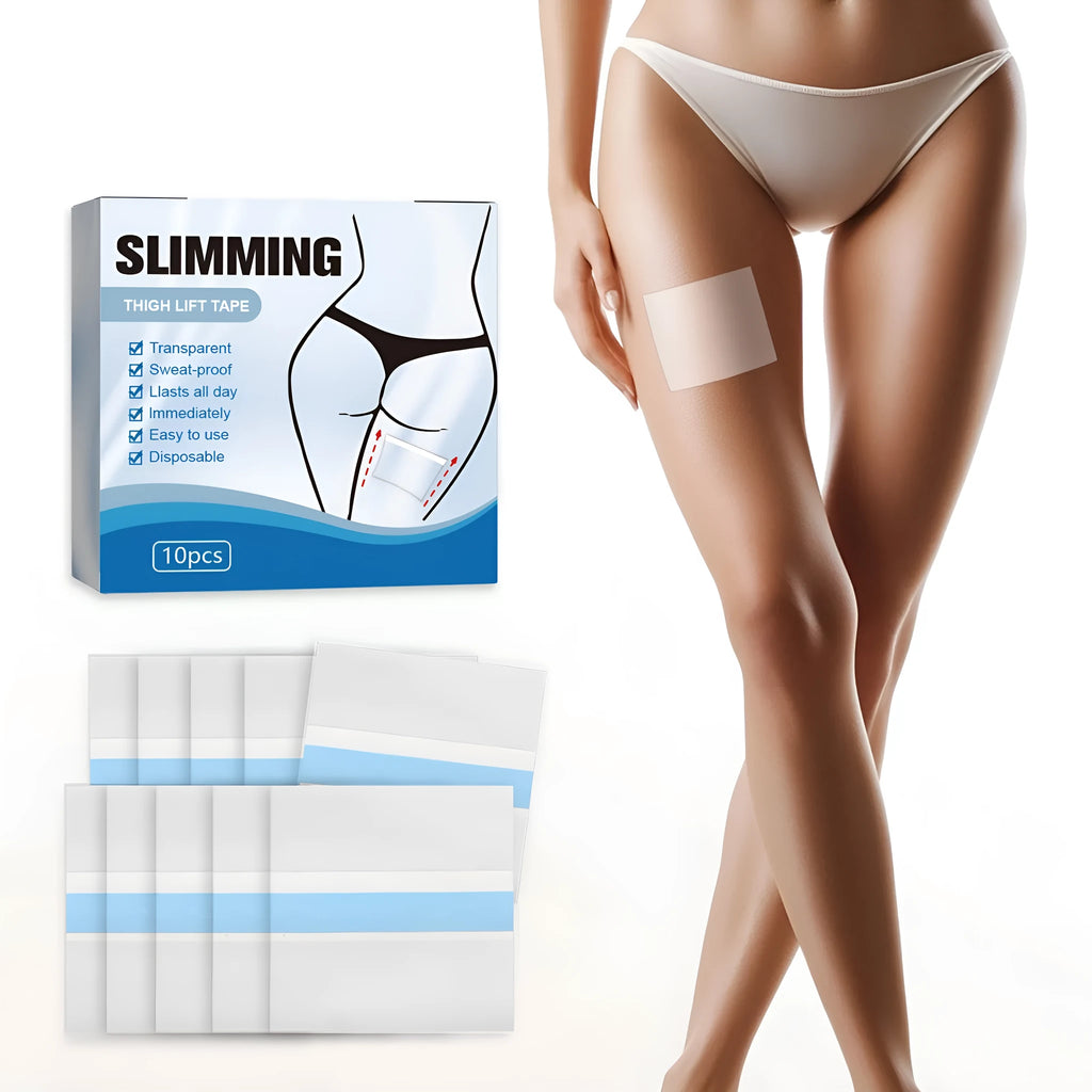 Box of 10 square body shaping gel patches, each measuring 12cm by 12cm.