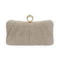 New Chinese-style women's cross-body pillow-shaped polyester banquet bag with outer pocket, silver colour option