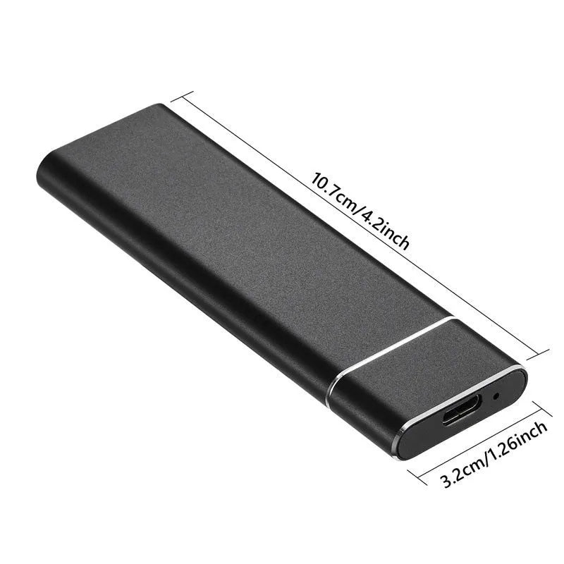 6TB mini mobile hard disk with metal shell in black, blue, orange, red, or silver colour options