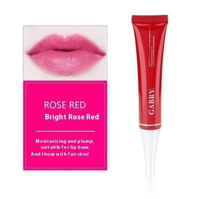Vermilion lip gloss cosmetic product in one of five colours: pink, orange red, bright rose red, rose red, or seashell.