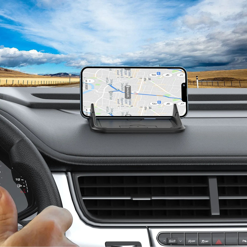 Silicone automobile phone holder with suction cup base in Peak-X5 colour