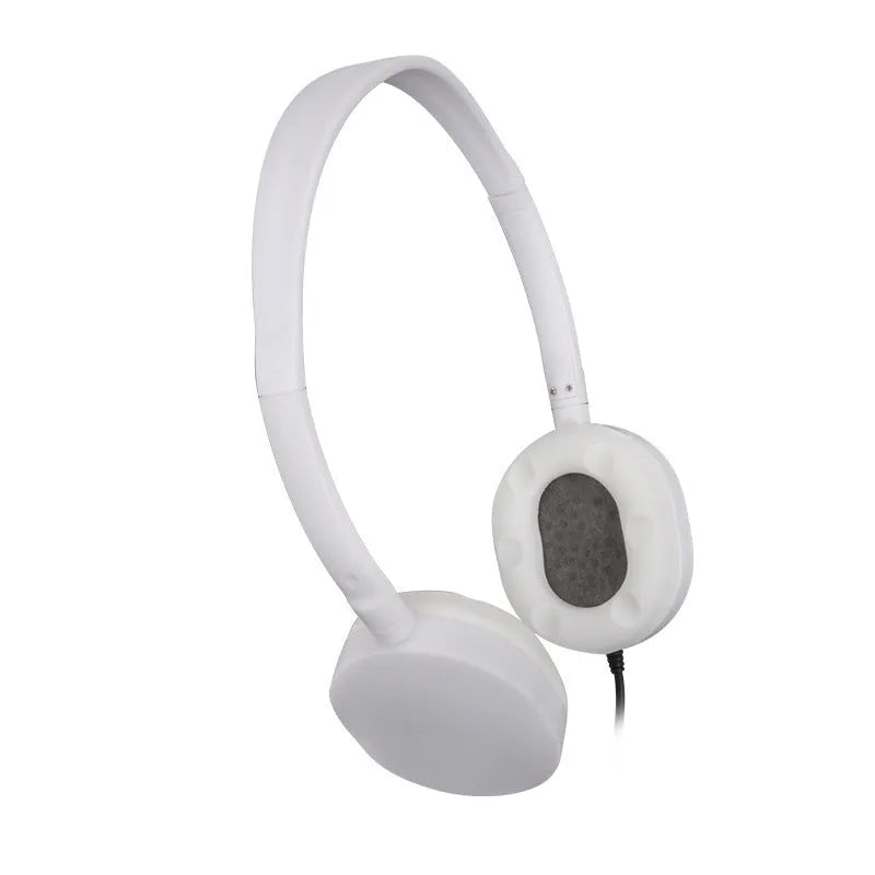 Home Fashion simple solid colour headset, black wired over-ear headphones with retro style, 1.2m cable and 3.5mm plug
