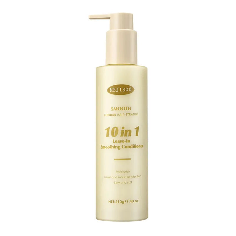 A 210g disposable bottle of wash-free 10-in-1 hair conditioner for ladies.