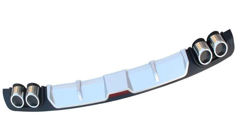 PP plastic car rear bumper spoiler shown in black, demonstrating its length and solid moulded shape.