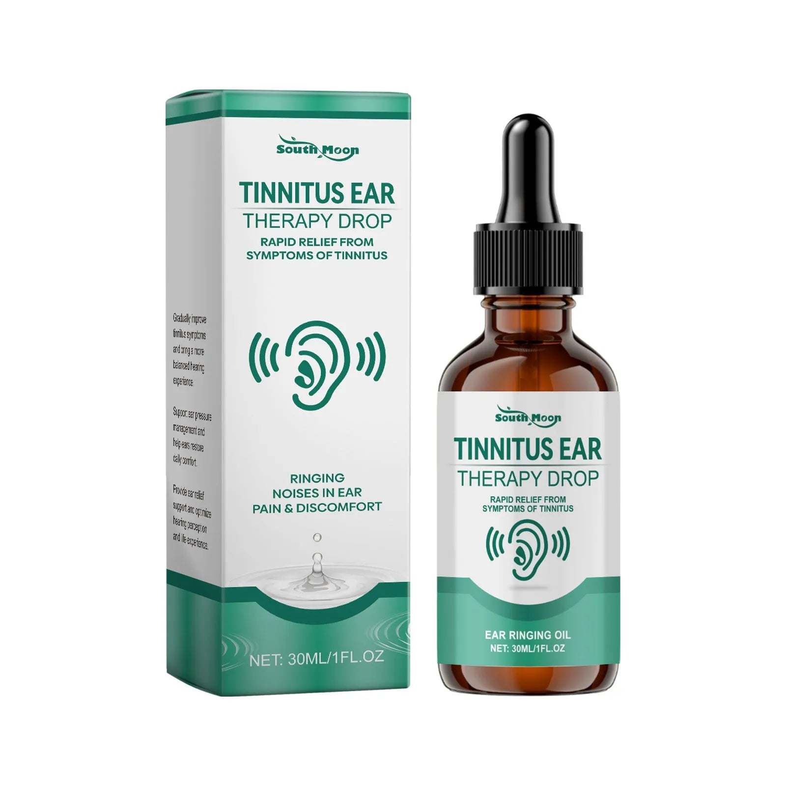 30ml bottle of moisturising ear drops for gentle cleaning and daily ear care