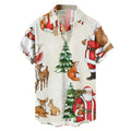 Men's Hawaiian summer shirt with colourful 3D printed pattern and short sleeves