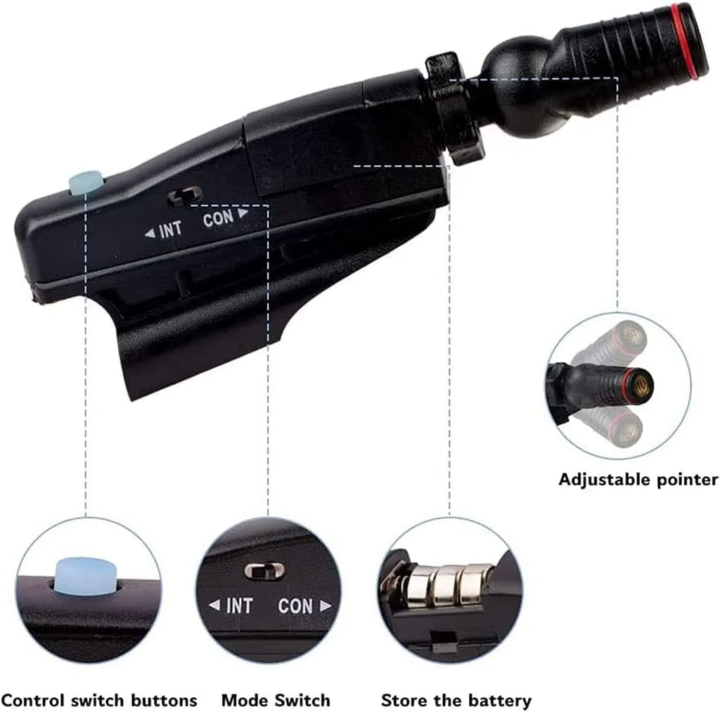Black golf putter laser aiming instrument for putting practice alignment