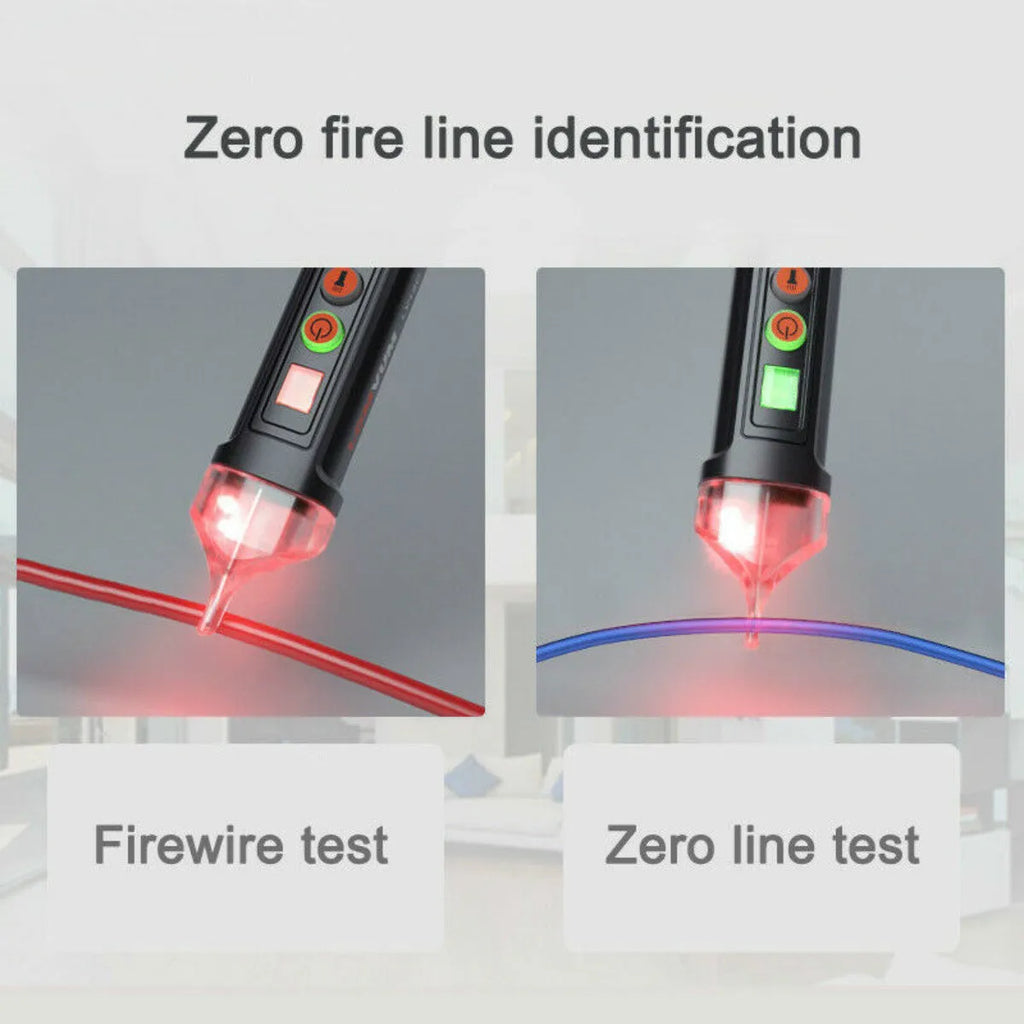 Black intelligent checkpoint test pencil for AC voltage detection with automatic shut-off function