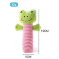 Squeaky plush dog chew toy in animal shape with cleaning massage texture