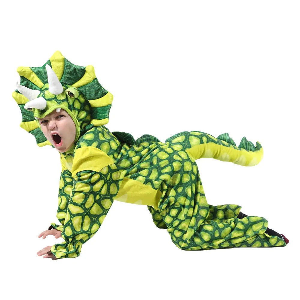 Children's Jurassic dinosaur Halloween costume in chemical fibre blended fabric