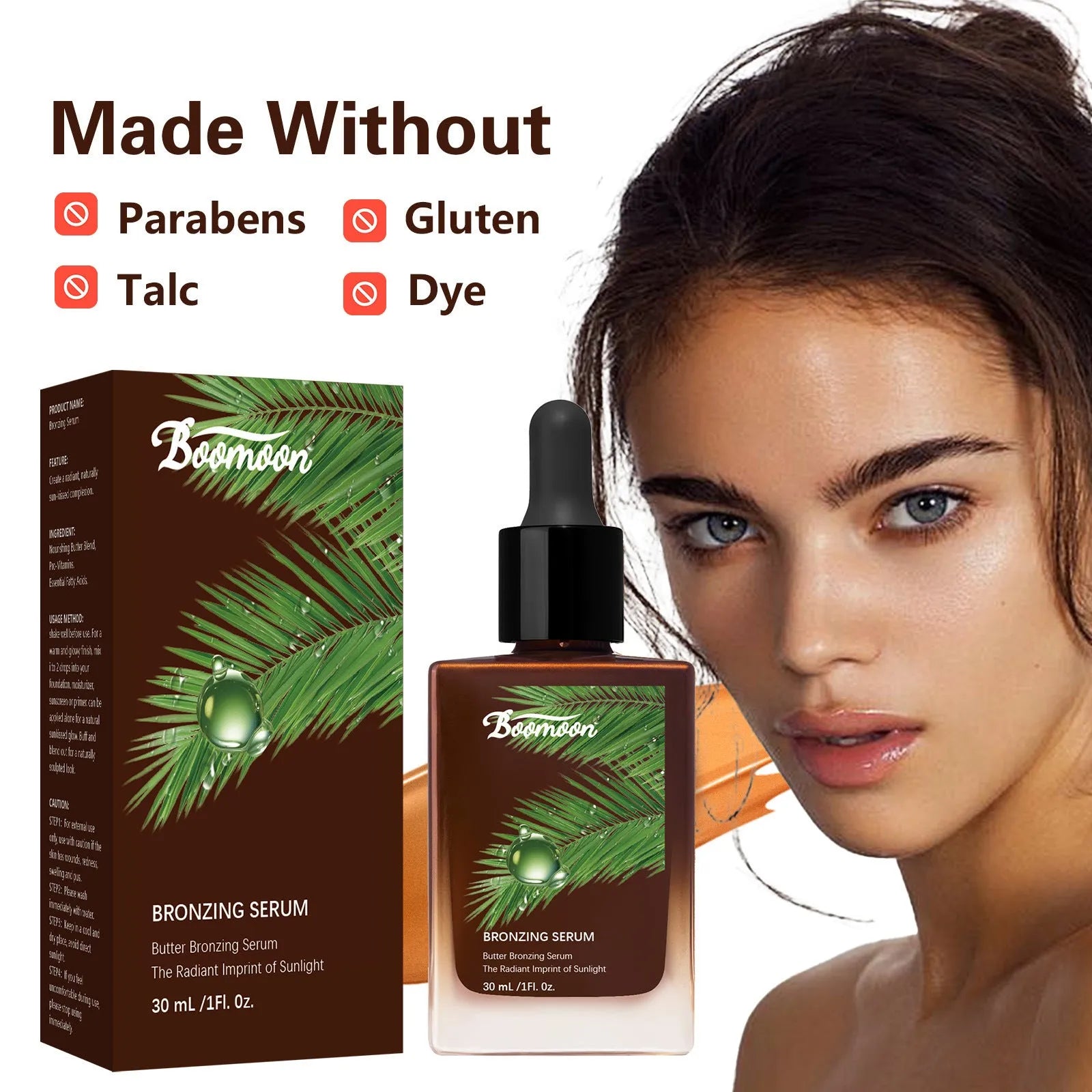 30ml bronze black nursing solution bottle for eye care measuring 101mm tall