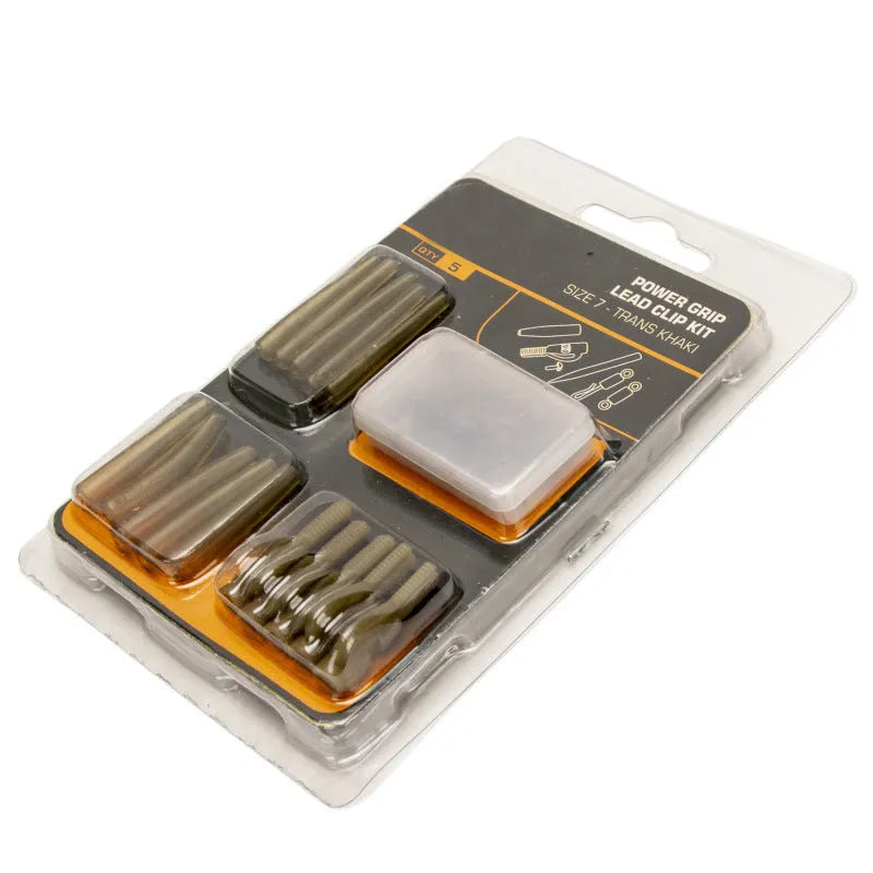 30 piece European carp fishing accessory set showing anti-winding pipes, threaded hoses, rotations, and screws