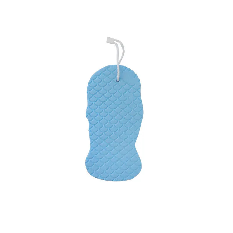 3D fish scale pattern bath sponge ball in multiple colour options for gentle exfoliation