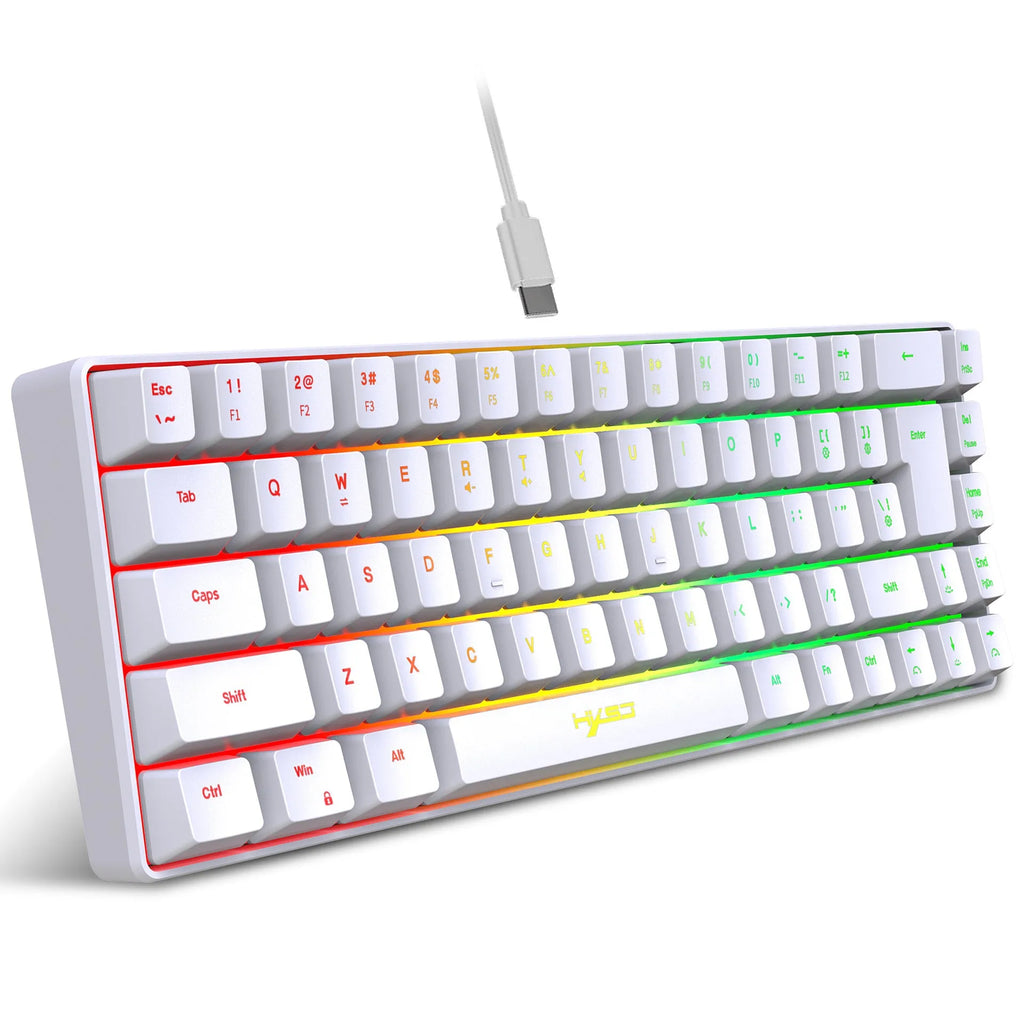 V200 mechanical feeling membrane gaming keyboard compact 68 keys black colour wired USB