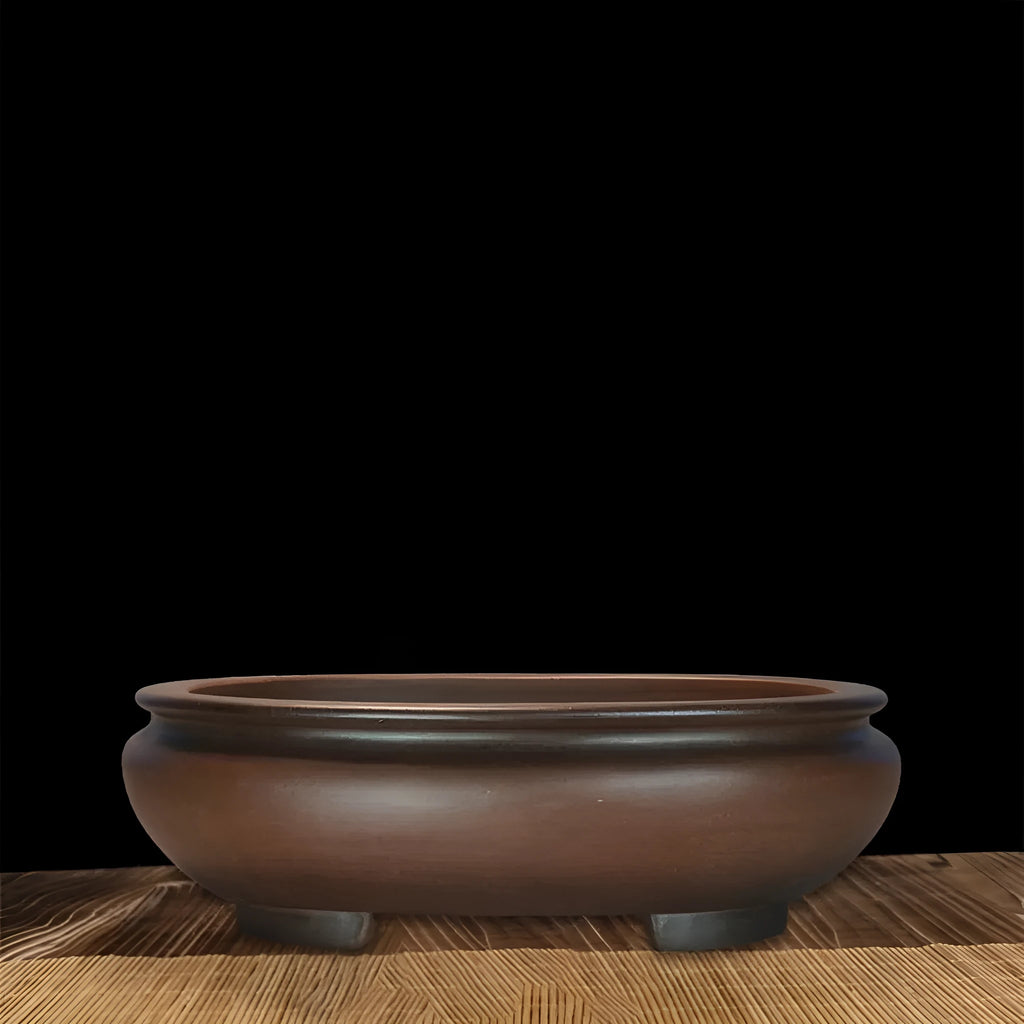 Handmade classical purple sand flowerpot measuring 58x47x18cm for indoor desktop gardening