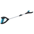 Blue foldable portable pickup truck bed unloader with stainless steel arms