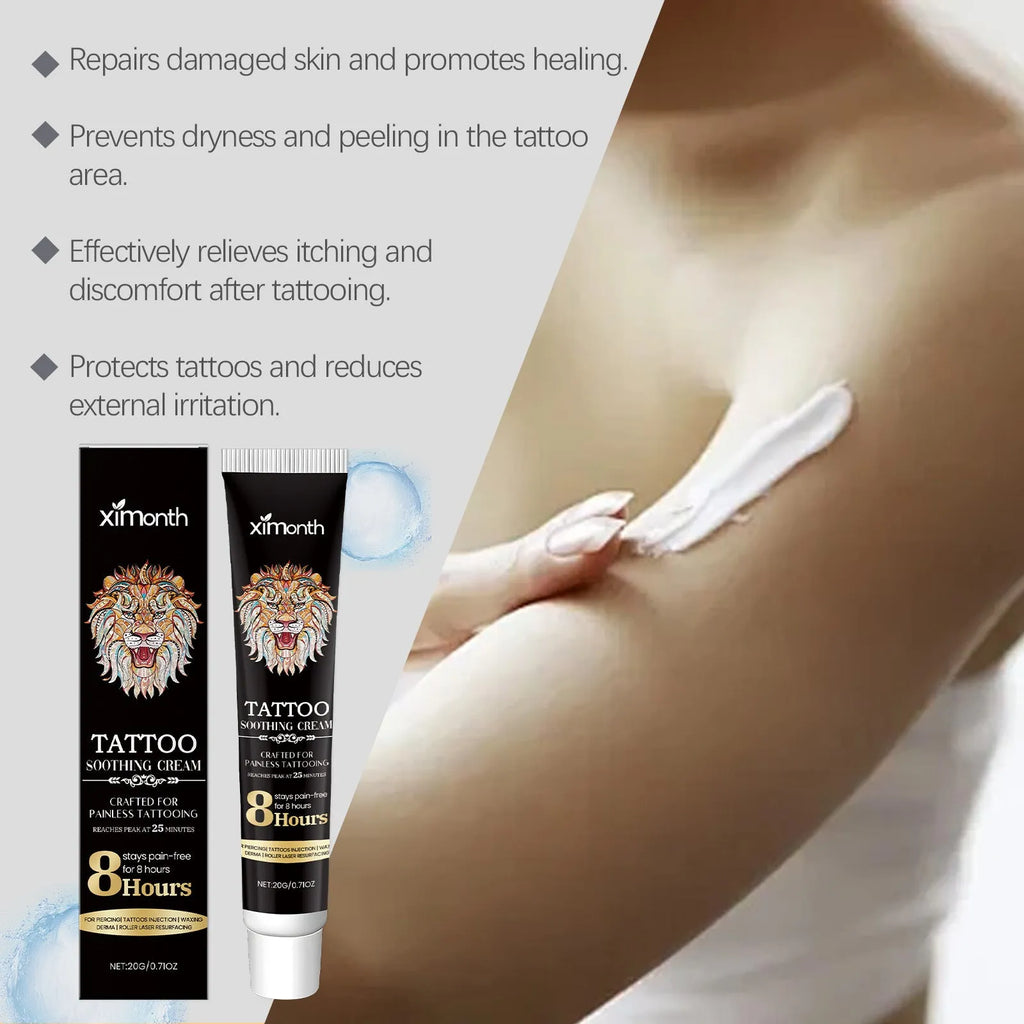 20g tube of tattoo soothing neck cream with botanical ingredients for neck care