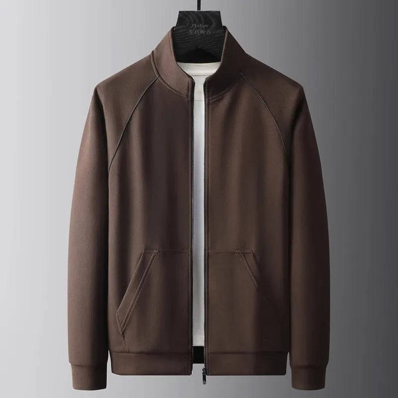 Men's stand collar sports suit in slim fit with coordinating pants