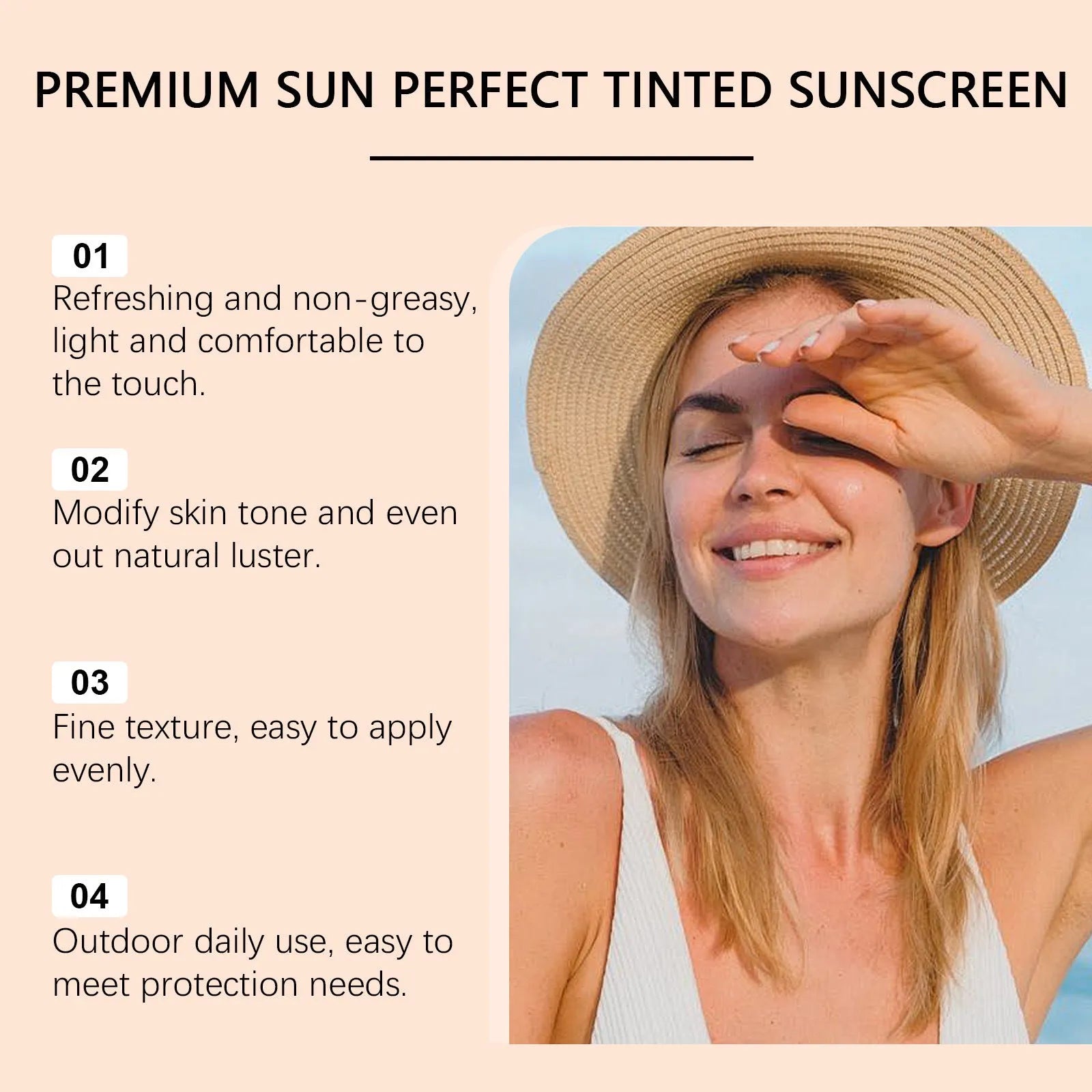 50ml bottle of polishing protective cream sunscreen with titanium dioxide and hyaluronic acid