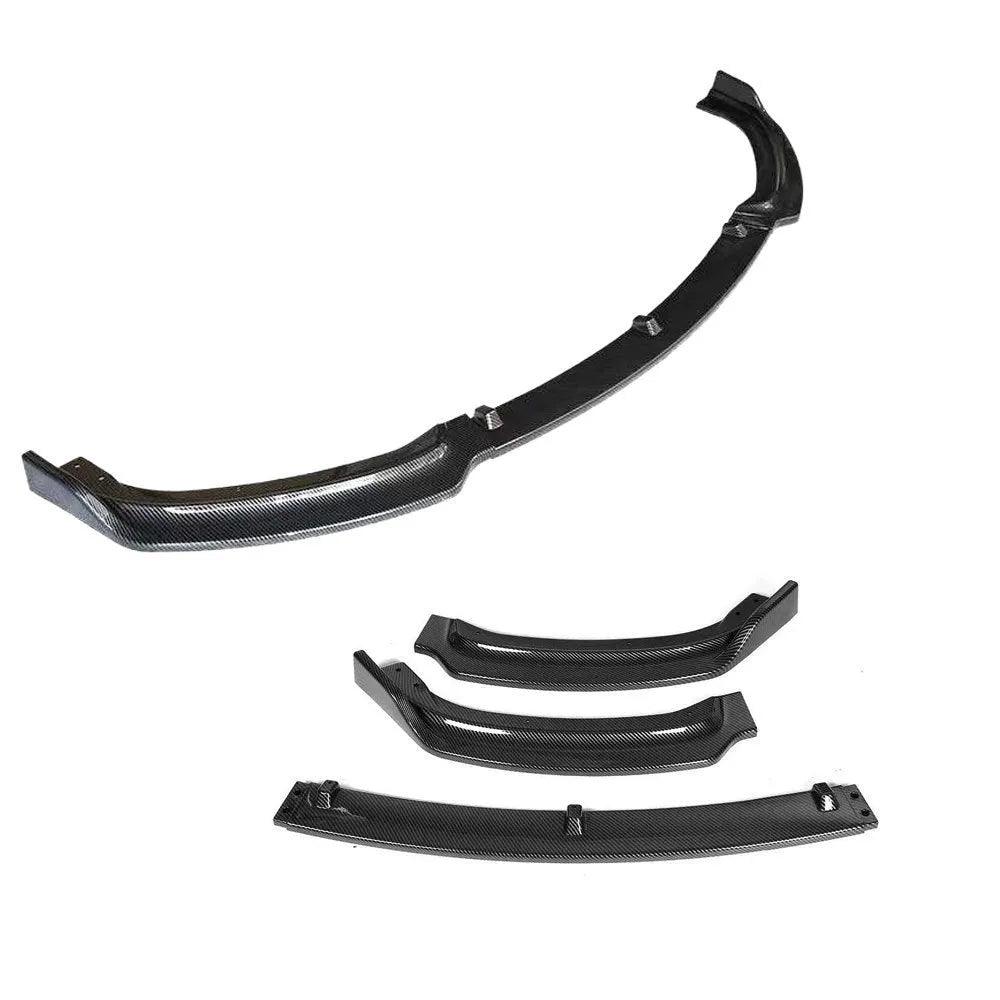 Bright black polypropylene front bumper lip spoiler for BMW F30 F35 3 Series