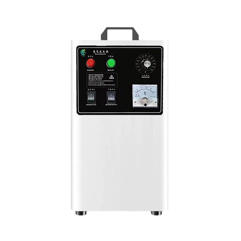 Stainless steel and white ozone generator for fruits and vegetables with 20g/h output.