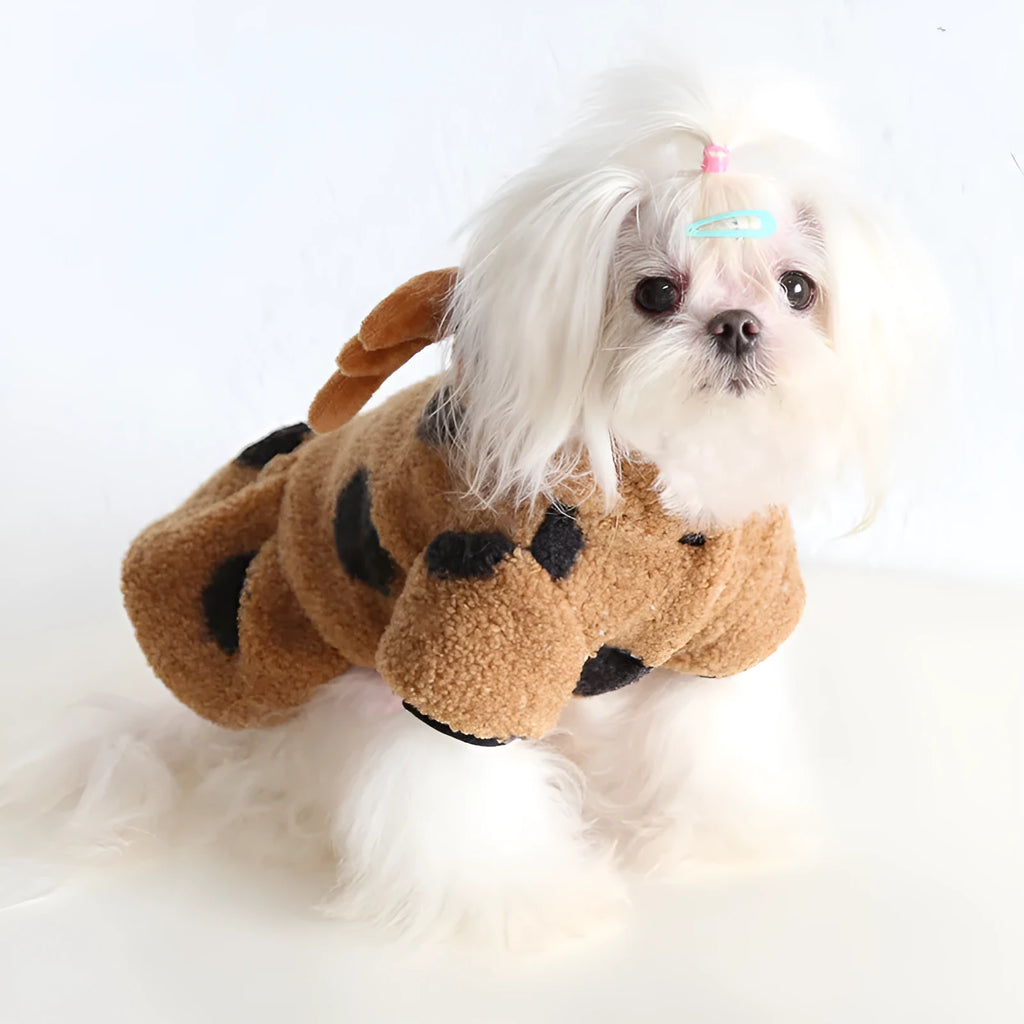 Polka dot pattern pet clothing for dogs and cats in skirt or four leg styles