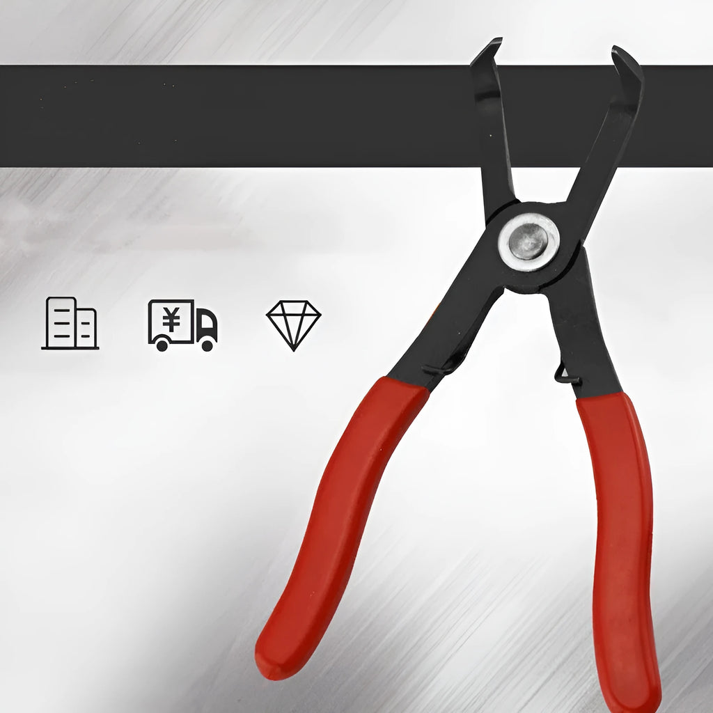 Red interior round nail removal pliers with 26mm opening for door panel and wire buckle extraction