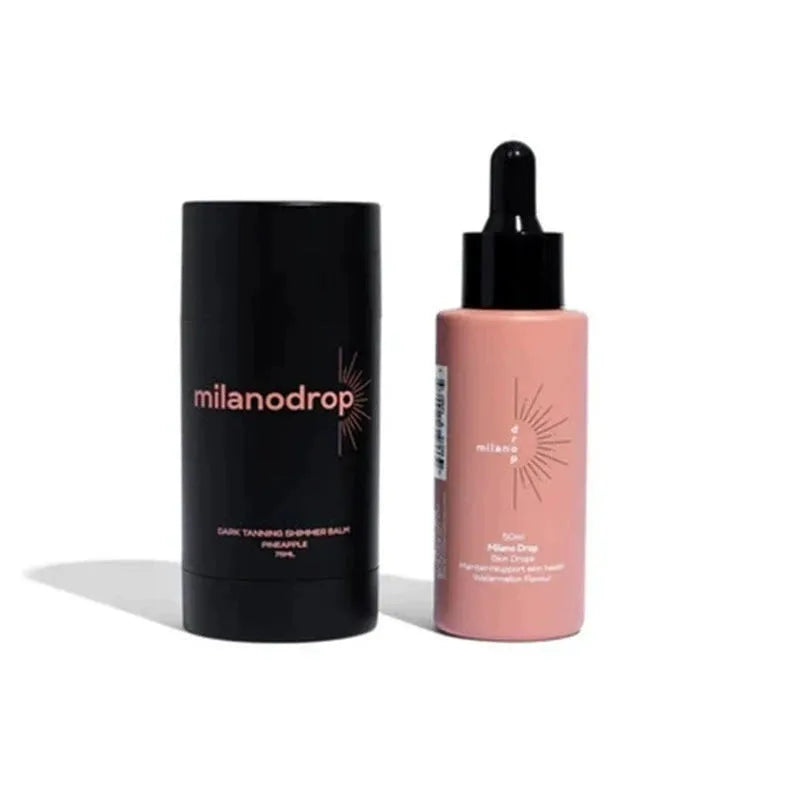 Matte Sun Tanning Black Liquid 50ml bottle and Tanning Flash Cream 75ml tube set.