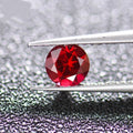 Cultured pigeon blood red ruby gemstone in multiple carat weights and cut styles