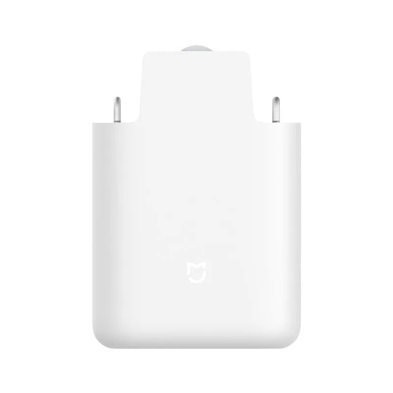White USB-powered automatic curtain opener device with rechargeable battery
